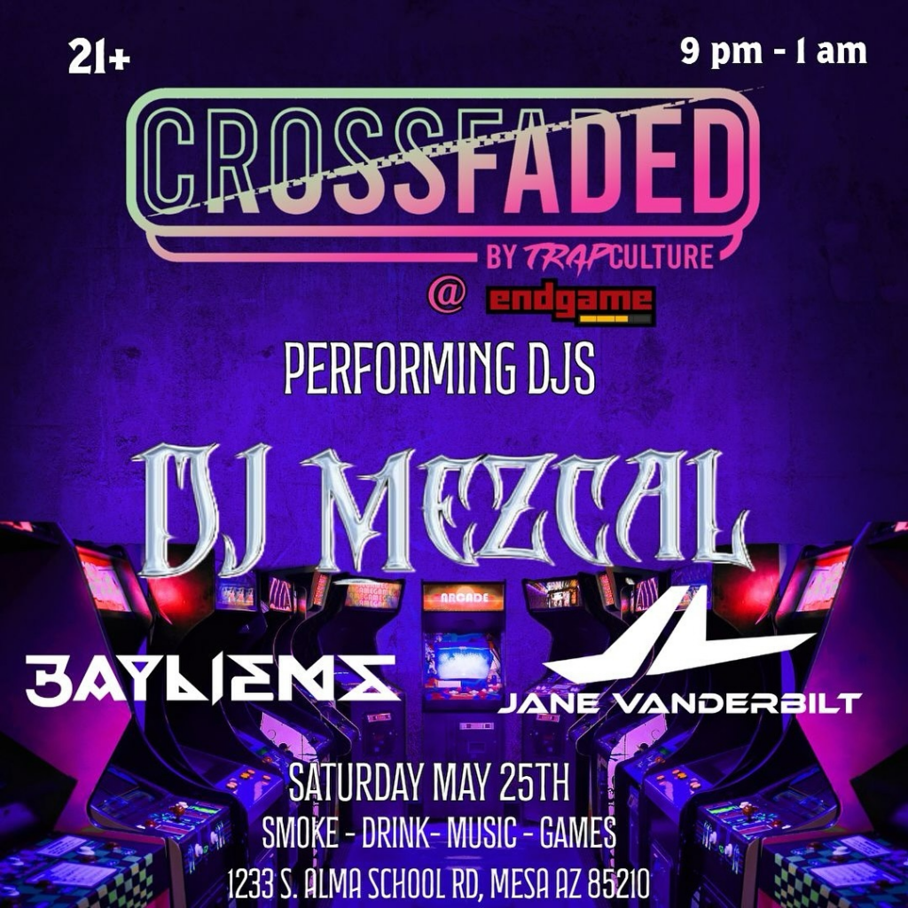 crossfaded dj list: DJ MEZCAL, FrE$h.wEt, Jane Venderbilt